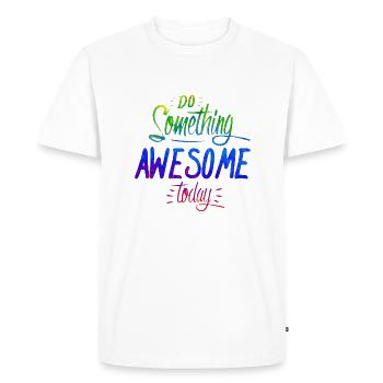 slogan illustration style art vector fashion graphics - Men's Premium Organic T-Shirt - white - Front - Nico (187cm)