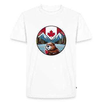 Canada Bieber 2 - T-shirt Premium bio Homme - blanc - Devant - Nico (187cm)