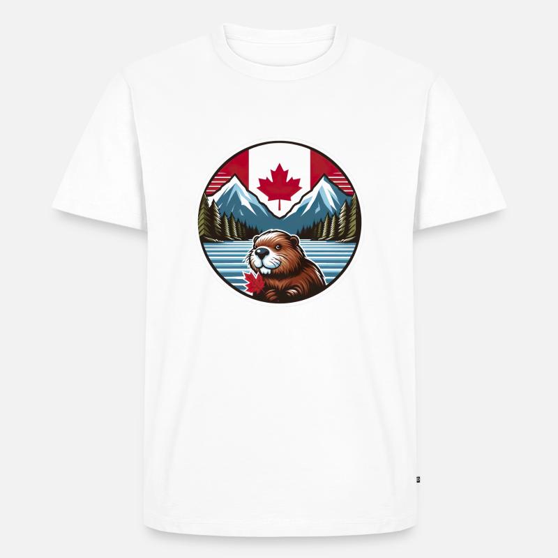 Kanada Bieber 2 - Männer Premium Bio T-Shirt - Weiß