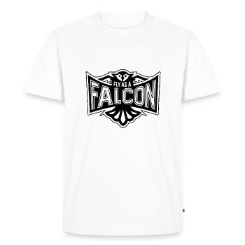 Fly As A Falcon - Retro - Men's Premium Organic T-Shirt - white - Front - Nico (187cm)