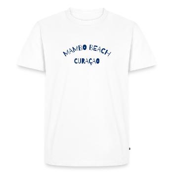 Mambo Beach - Curacao - Dutch Caribbean - Karibik - Men's Premium Organic T-Shirt - white - Front - Nico (187cm)