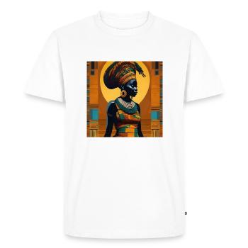 AFRIKA MAMA - Men's Premium Organic T-Shirt - white - Front - Nico (187cm)