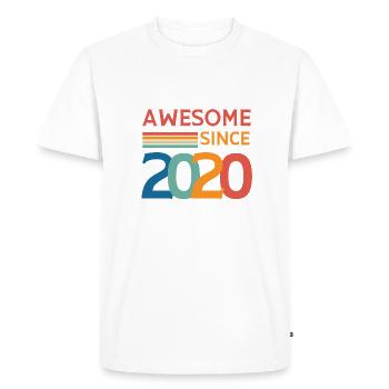 Awesome since 2020 - Men's Premium Organic T-Shirt - white - Front - Nico (187cm)
