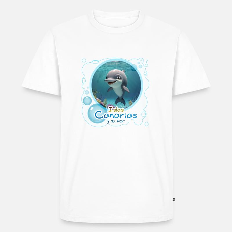 Delfin - Männer Premium Bio T-Shirt - Weiß