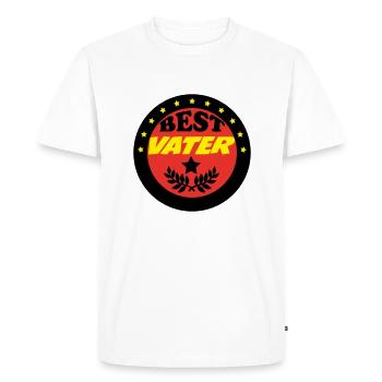 BEST VATER - T-shirt Premium bio Homme - blanc - Devant - Nico (187cm)