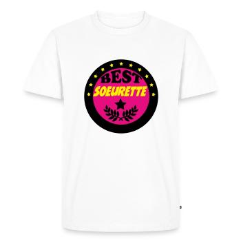 BEST SOEURETTE - T-shirt Premium bio Homme - blanc - Devant - Nico (187cm)