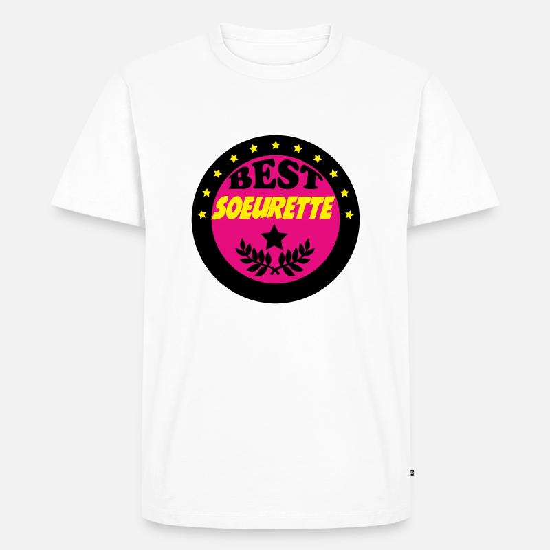 BESTE SCHWESTER - Männer Premium Bio T-Shirt - Weiß