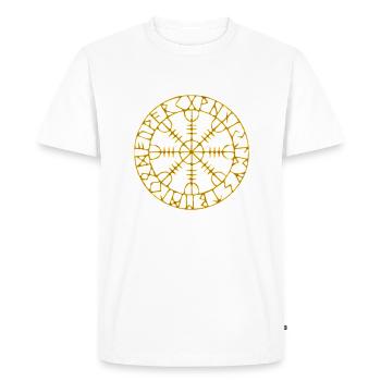 Vikings norden valhalla suède scandinavia flaga - T-shirt Premium bio Homme - blanc - Devant - Nico (187cm)