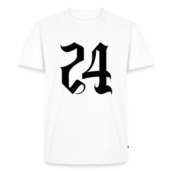 24 - T-shirt Premium bio Homme - blanc - Devant - Nico (187cm)