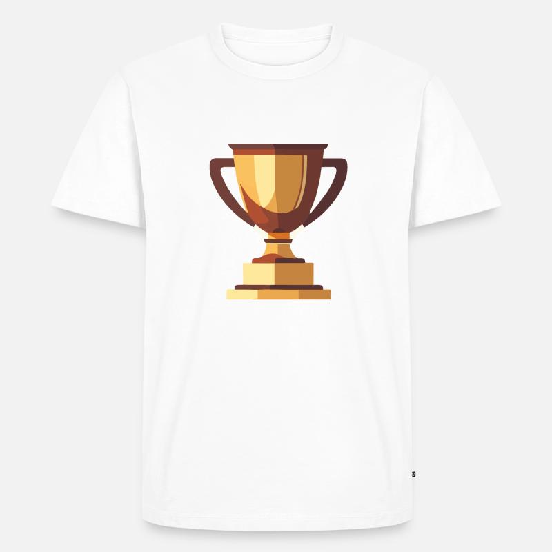 Gewinner Trophäe Gold - Männer Premium Bio T-Shirt - Weiß