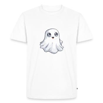 Ghost Halloween Witching Hour - Men's Premium Organic T-Shirt - white - Front - Nico (187cm)