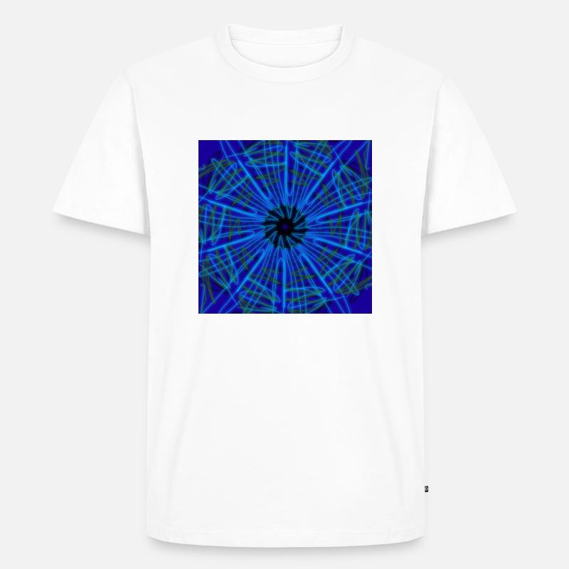 Blaues abstraktes Design - Männer Premium Bio T-Shirt - Weiß