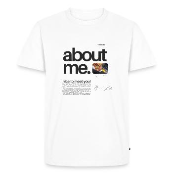 Crypto Summer: The Heat is On - Men's Premium Organic T-Shirt - white - Front - Nico (187cm)
