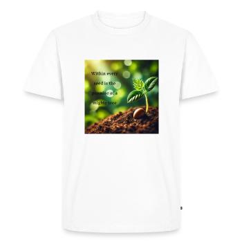 Nature - Men's Premium Organic T-Shirt - white - Front - Nico (187cm)