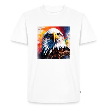 Couleur aigle - T-shirt Premium bio Homme - blanc - Devant - Nico (187cm)
