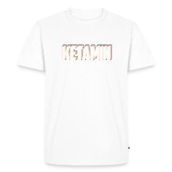 Ketamine Shirt - Men's Premium Organic T-Shirt - white - Front - Nico (187cm)