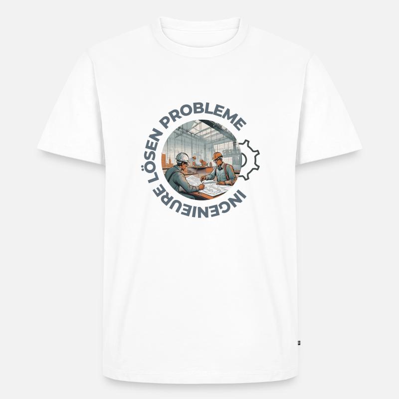 Engineers solve problems - Men's Premium Organic T-Shirt - white