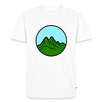 Montagnes 2 - T-shirt Premium bio Homme - blanc - Devant - Nico (187cm)