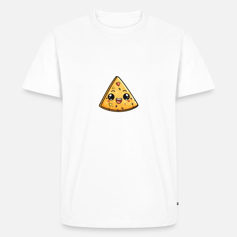 Lächelnder Nacho Chip - Männer Premium Bio T-Shirt - Weiß