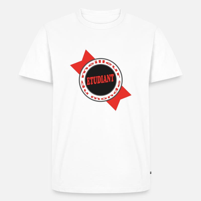 BESTER STUDENT - Männer Premium Bio T-Shirt - Weiß