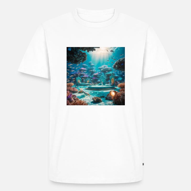 Plongez dans un rendu 3D éthéré de A Magical Under - T-shirt Premium bio Homme - blanc