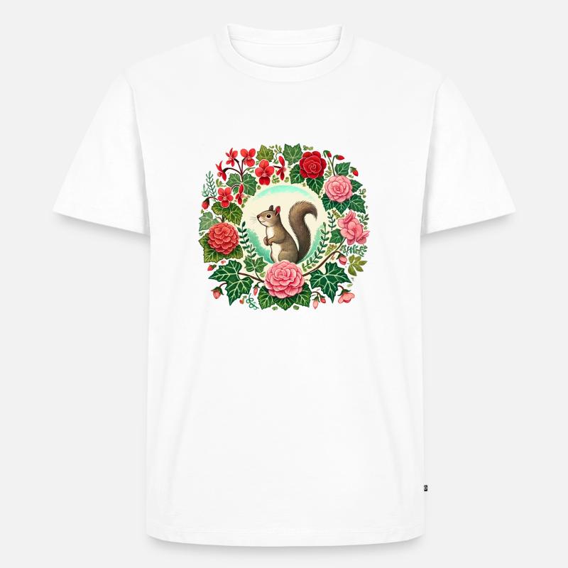 Niedliches Eichhörnchen - Männer Premium Bio T-Shirt - Weiß