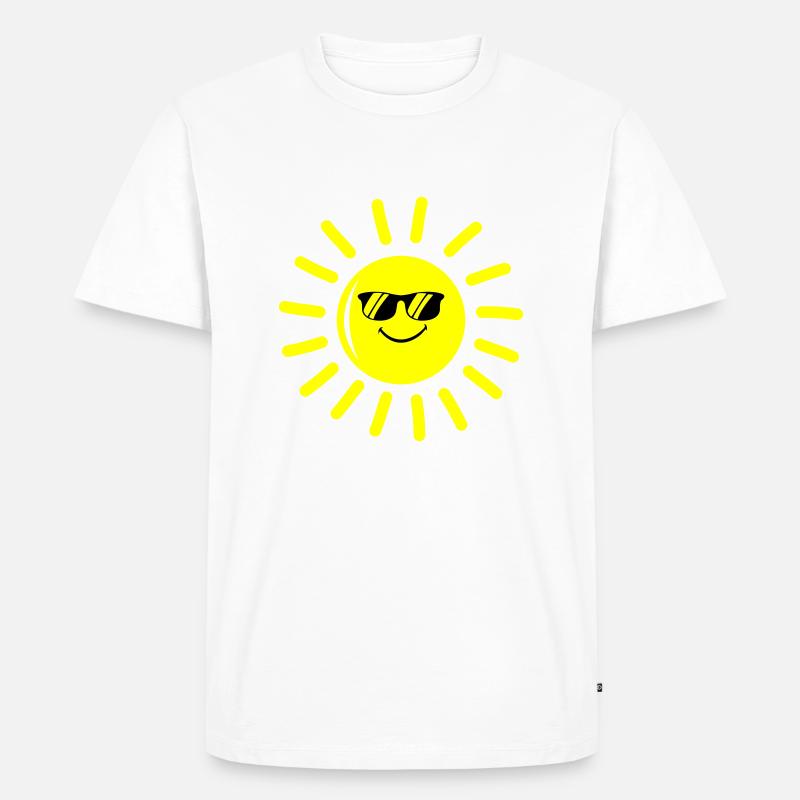 sonne cool - Männer Premium Bio T-Shirt - Weiß