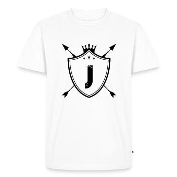 Armoiries J - T-shirt Premium bio Homme - blanc - Devant - Nico (187cm)