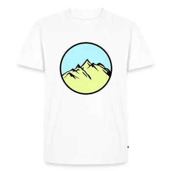 mountains mountains - Men's Premium Organic T-Shirt - white - Front - Nico (187cm)