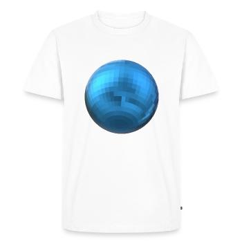 Sphère bleue - T-shirt Premium bio Homme - blanc - Devant - Nico (187cm)