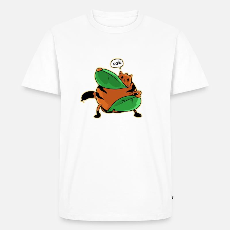 Roar 2 - Männer Premium Bio T-Shirt - Weiß