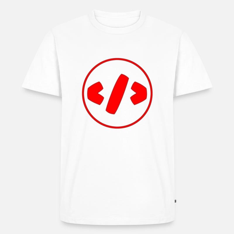 Coding Logo - Men's Premium Organic T-Shirt - white