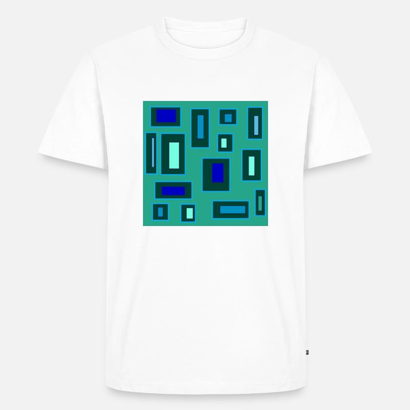 Rectangles dans l’espace - T-shirt Premium bio Homme - blanc