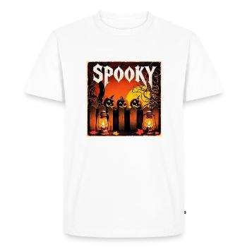 citrouilles et lanternes effrayantes d’Halloween - T-shirt Premium bio Homme - blanc - Devant - Nico (187cm)