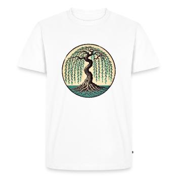 Weeping Willow - Men's Premium Organic T-Shirt - white - Front - Nico (187cm)