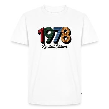 Vintage 1978 limited edition - Men's Premium Organic T-Shirt - white - Front - Nico (187cm)