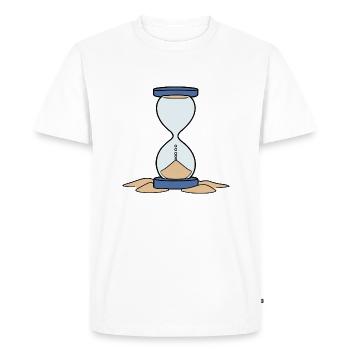 Sablier Temps vide Fin Patience - T-shirt Premium bio Homme - blanc - Devant - Nico (187cm)