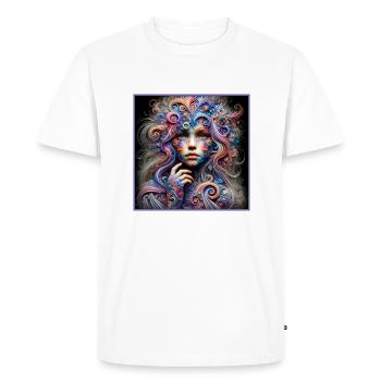 Fille du futur - T-shirt Premium bio Homme - blanc - Devant - Nico (187cm)