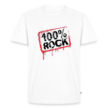 100% Percent Musique Rock Timbre Graffiti Drops - T-shirt Premium bio Homme - blanc - Devant - Nico (187cm)