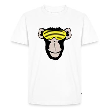 Funky Sunglasses Gorilla Cool Party Monkey Fun - Men's Premium Organic T-Shirt - white - Front - Nico (187cm)