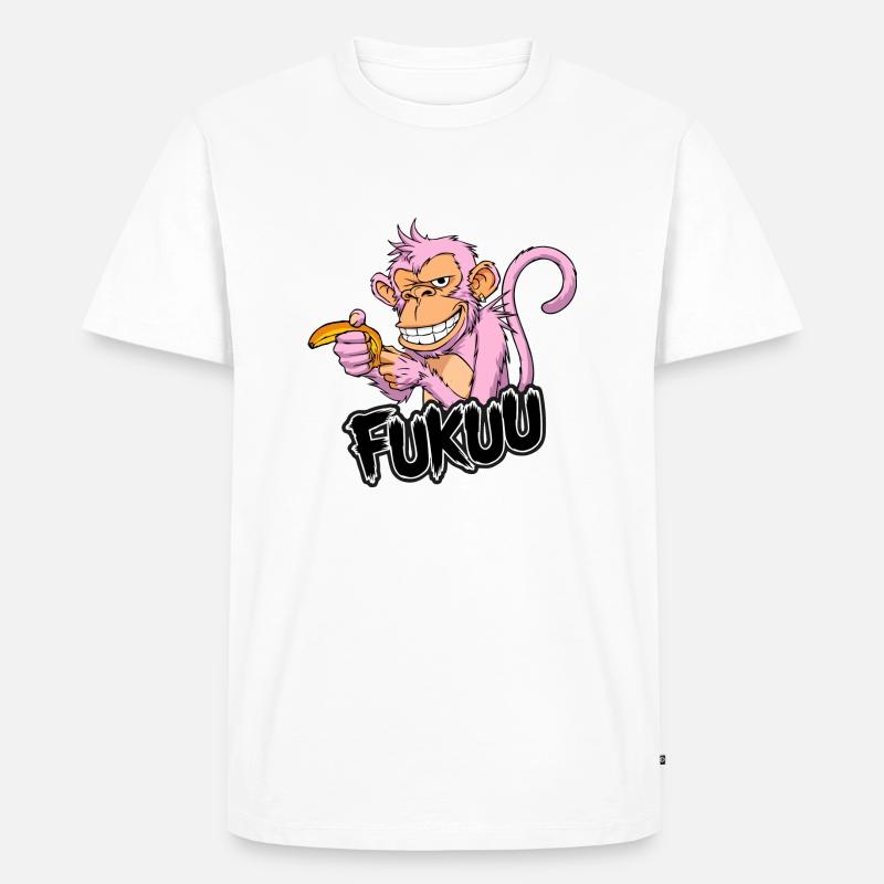 FukUU Affe - Männer Premium Bio T-Shirt - Weiß