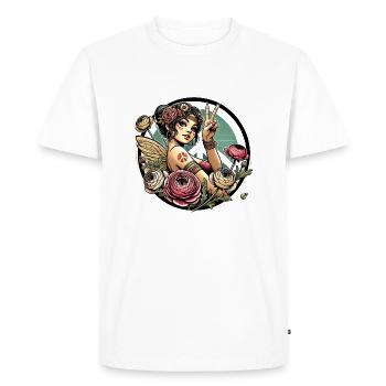 Fée hippie - T-shirt Premium bio Homme - blanc - Devant - Nico (187cm)