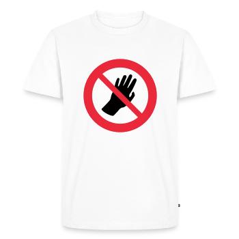 Please don't touch me - Autism - Asperger - Men's Premium Organic T-Shirt - white - Front - Nico (187cm)