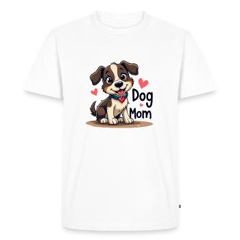 MAMAN CHIEN - T-shirt Premium bio Homme - blanc - Devant - Nico (187cm)