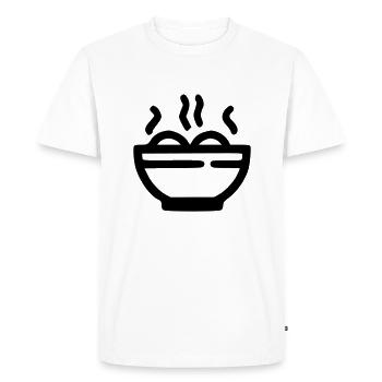 Ramen soupe - T-shirt Premium bio Homme - blanc - Devant - Nico (187cm)