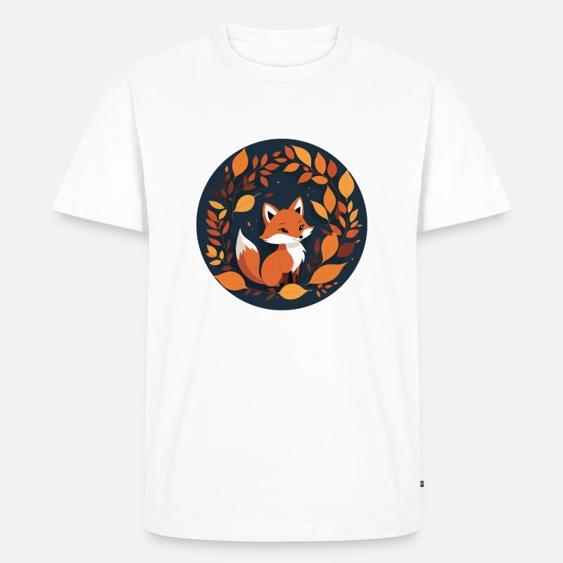Fuchs im Herbst #7 - Männer Premium Bio T-Shirt - Weiß