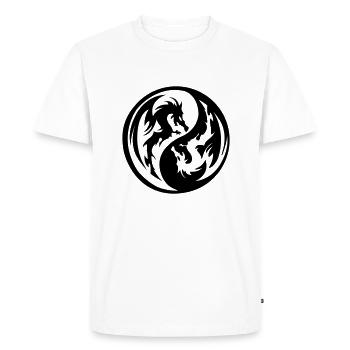 Dragon Ying Yans - T-shirt Premium bio Homme - blanc - Devant - Nico (187cm)