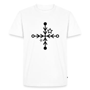 Icône de flocon de neige - T-shirt Premium bio Homme - blanc - Devant - Nico (187cm)