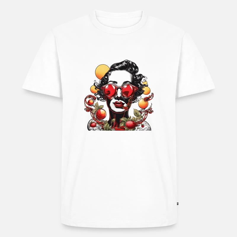 ENDLESS RED - Männer Premium Bio T-Shirt - Weiß