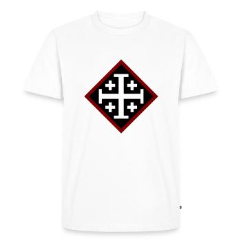 Croix de Jérusalem - T-shirt Premium bio Homme - blanc - Devant - Nico (187cm)